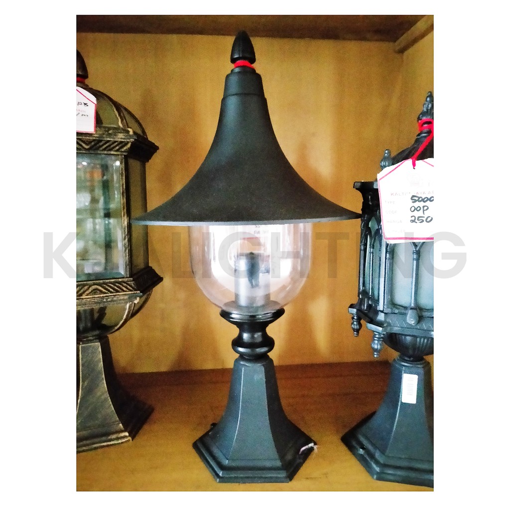 LAMPU TAMAN LAMPU PILAR LAMPU HIAS TAMAN DELMAN 5038/BK