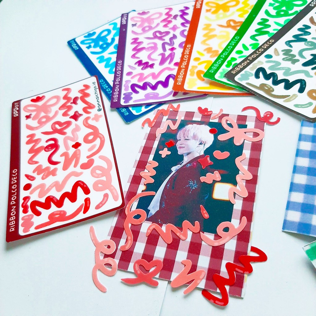 

RIBBON POLAROID DECO STICKER [ POLCO/ STIKER LUCU [ ANNAICHIGO.ID]