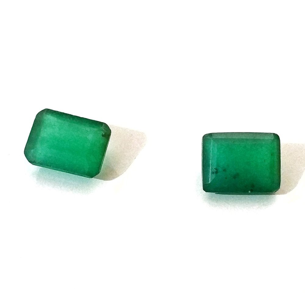 BATU PERMATA NATURAL ZAMRUD ZAMBIA GREEN OCTAGON