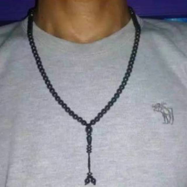 kalung tasbih batu alam blustin 99