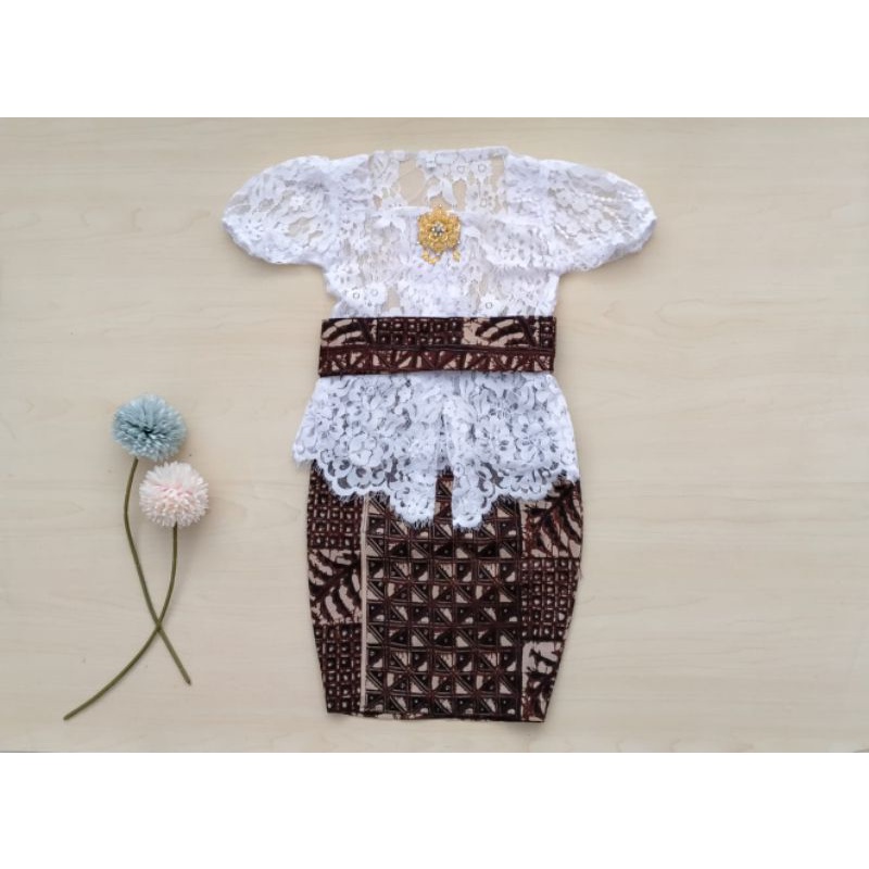 Set Pakaian Adat Bali Anak/Set Kebaya kamen obi batik anak