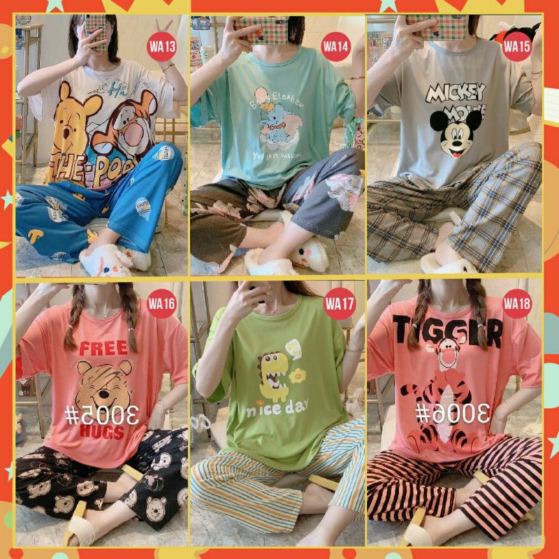 SOLA SHOP - Piyama Dewasa Wanita Perempuan Impor / Baju Tidur Wanita Dewasa 2020
