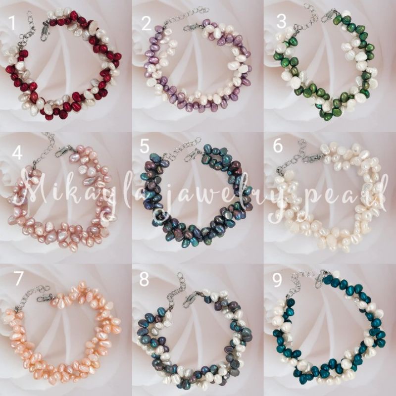 Gelang mutiara lombok|Gelang mutiara asli lombok|Gelang mutiara air tawar |Gelang mutiara asli berse