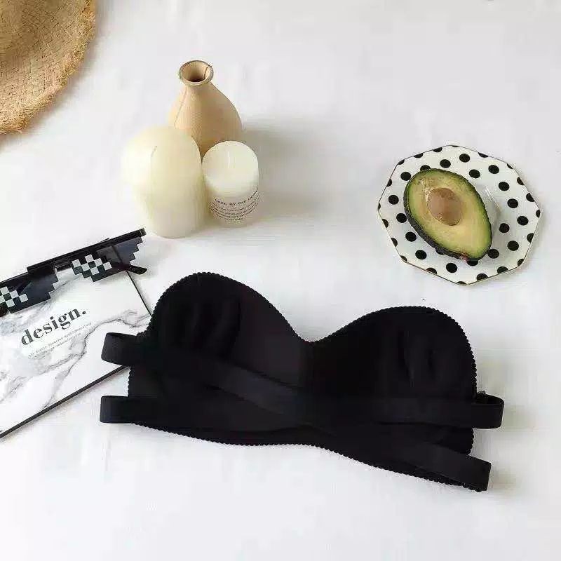BH Bra push-up Invisible Strapless Tanpa Tali Anti Slip Sexy untuk Wanita Bra One-Piece Sexy Korea