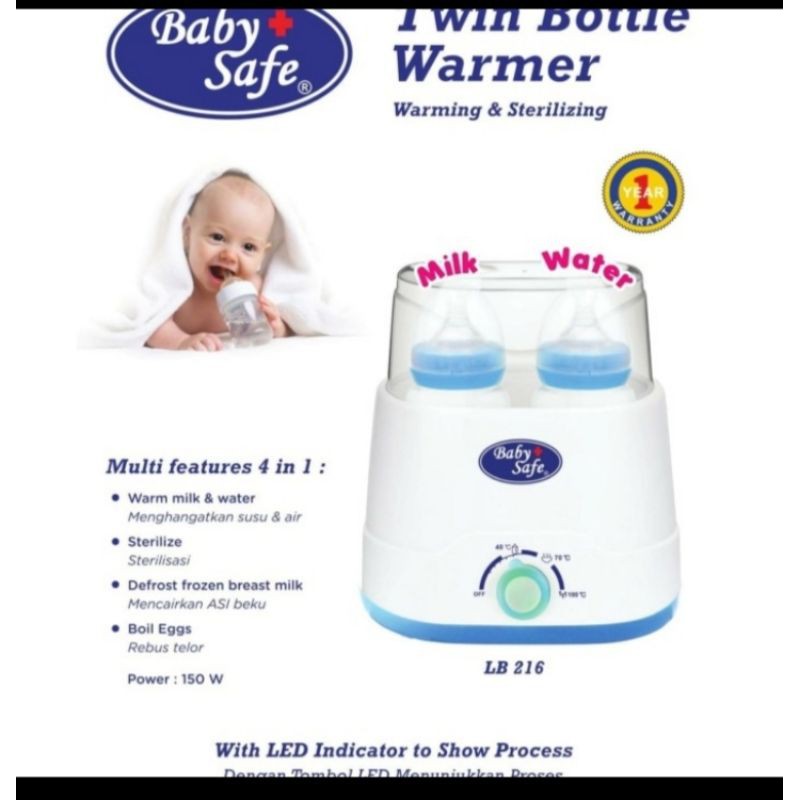 twin Warner dan steril botol susu baby safe penghangat susu bayi