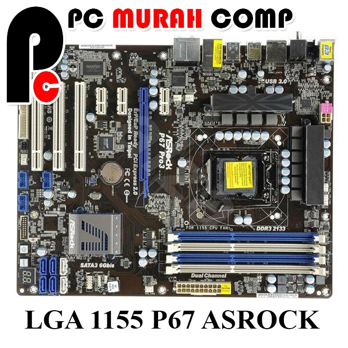 Mobo Intel Soket 1155 P67 ASROCK ATX