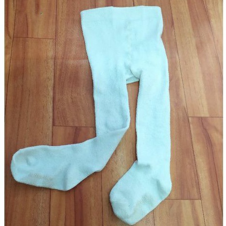 [PRELOVED] 
LEGGING BAYI TUTUP KAKI / PUTIH POLOS (6-12 months)