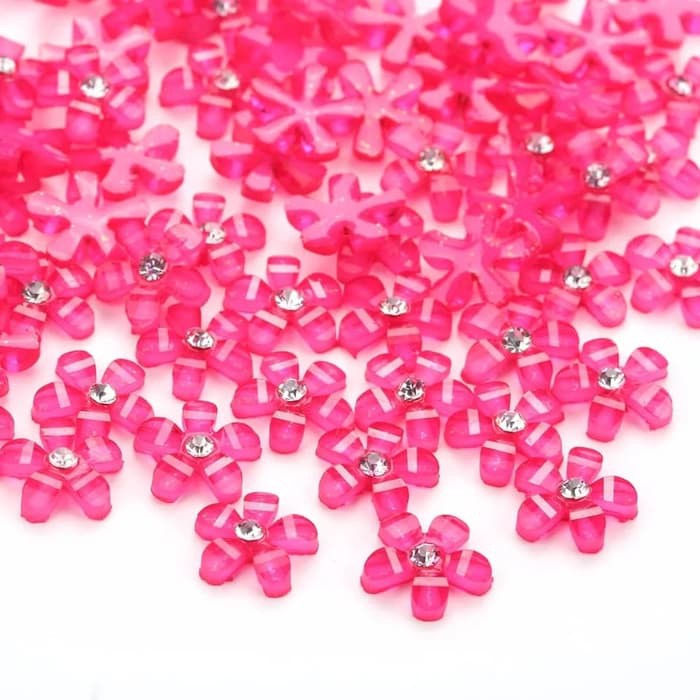 Nail art 3D hiasan kuku 3d charm resin 3d bunga akrilik import 10mm