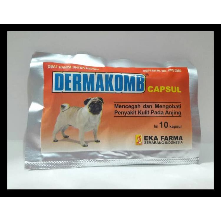 Promo Dermakomb Capsul Dog - Obat Kulit Anjing Gatal Gatal Bulu Rontok Best Seller 