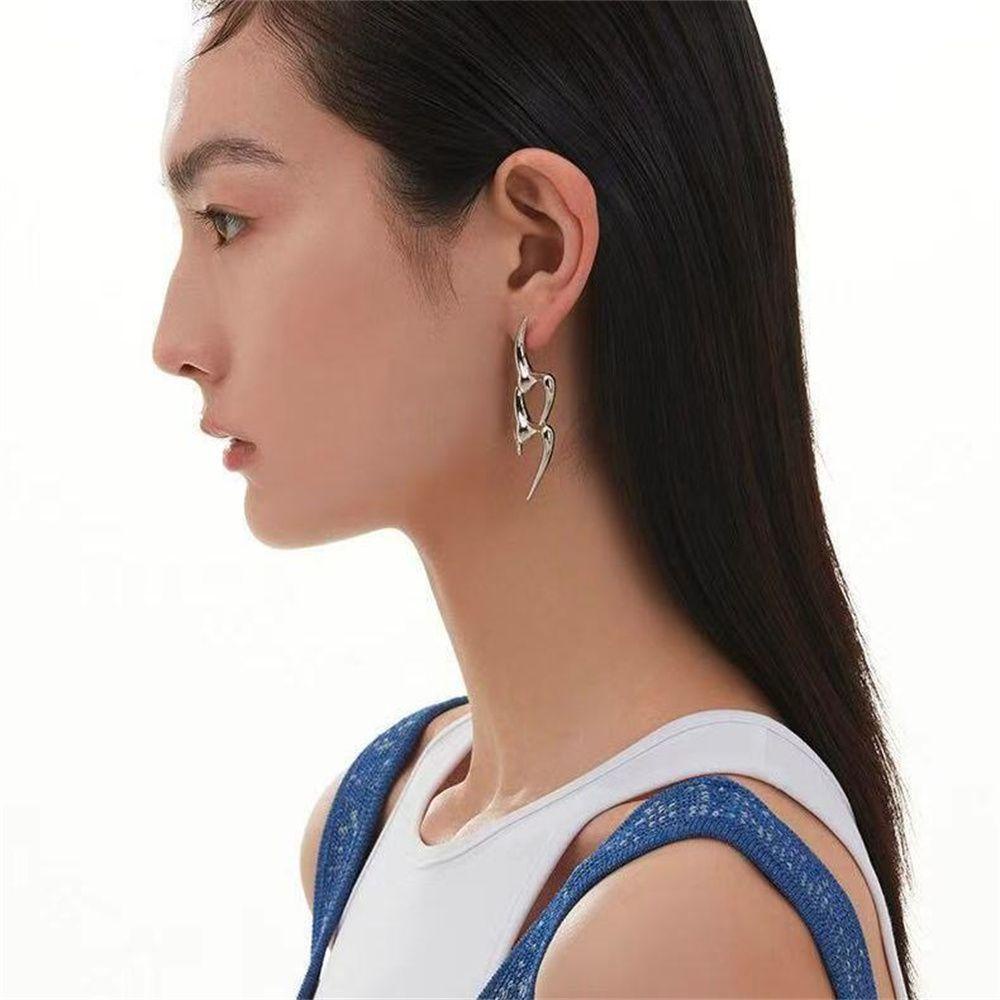 R-flower Note Berongga Keluar Anting-Anting Fashion Wanita Pesta Gadis Tidak Teratur Anting-Anting