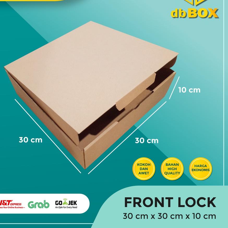 

❋ (10 pcs) Kardus Uk. 30x30x10 cm ....Die Cut kotak Kue, snack -aksesoris-dll model box pizza ✳