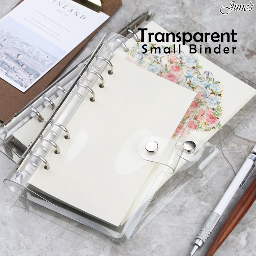 

A5 Simple Binder Transparent 6 Ring Elegan Student Mahasiswa Office