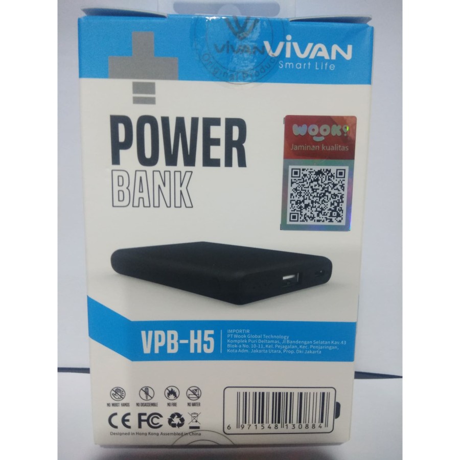 POWERBANK VPB-H5 5000MAH VIVAN