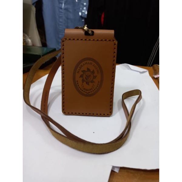 

YEN Nametag id card Holder Mahkamah Agung RI Asli kulit