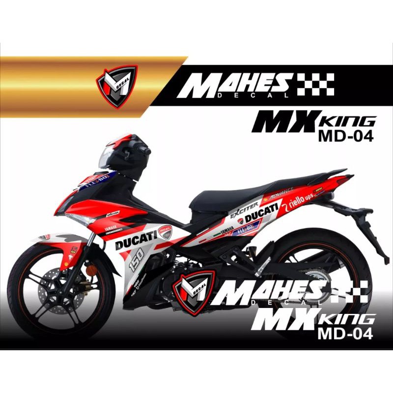 decal MX king 150 sticker motif Ducati