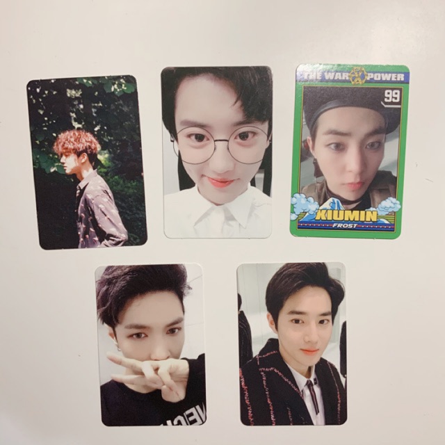 EXO PHOTOCARD SUHO CHANYEOL LAY XIUMIN (KOKOBOP, UNIVERSE, POWER, LOTTO, FOR LIFE)