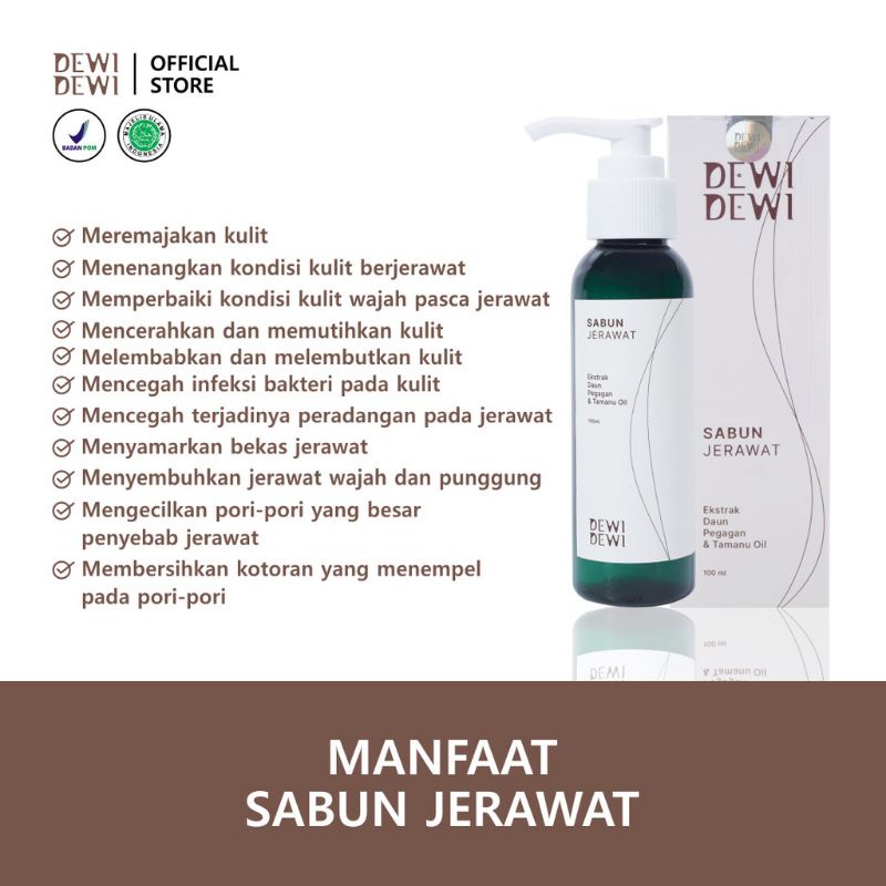 DEWI DEWI Sabun Jerawat Acne Soap Facial Wash 100ml - Untuk Menghilangkan Jerawat Dan Bekas Jerawat - Sabun Jerawat Ampuh Pria Dan Wanita - Skincare Pria Wanita - Sabun Wajah Jerawat