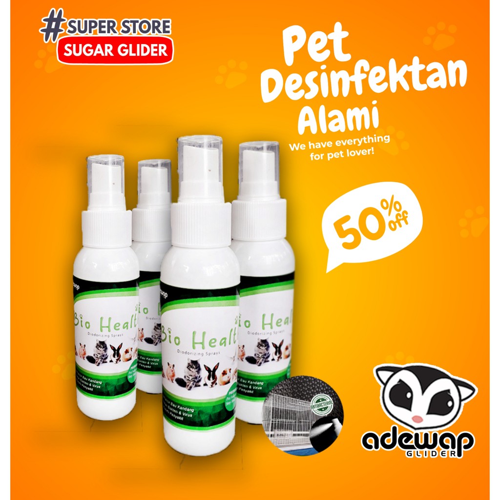 BioHealth Spray penghilang bau kandang hewan menyerap bau pesing kucing kelinci hamster sugar glider-1