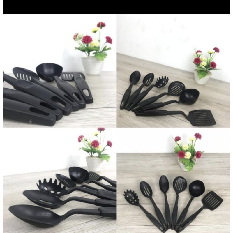 Spatula Set isi 6 Pcs Sutil Set Peralatan Masak Plastik