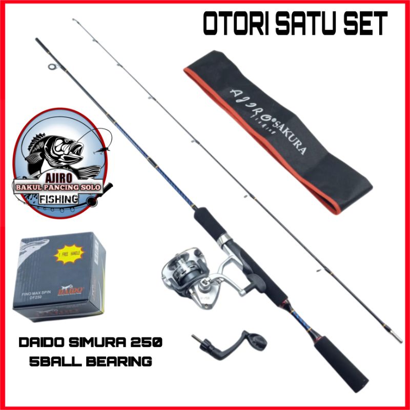 Satu set joran pancing ul ultralight lentur fiber solid murah kuat ajiro Otori japan style 180 198 C