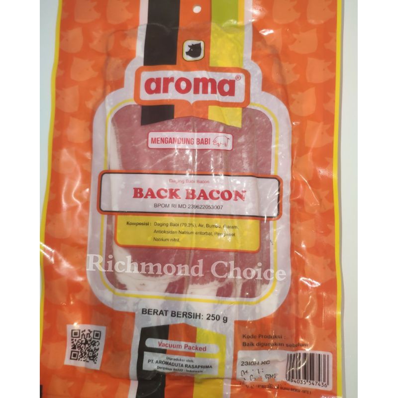 

PORK BACK BACON AROMA 250 GRAM / BACON BABI AROMA