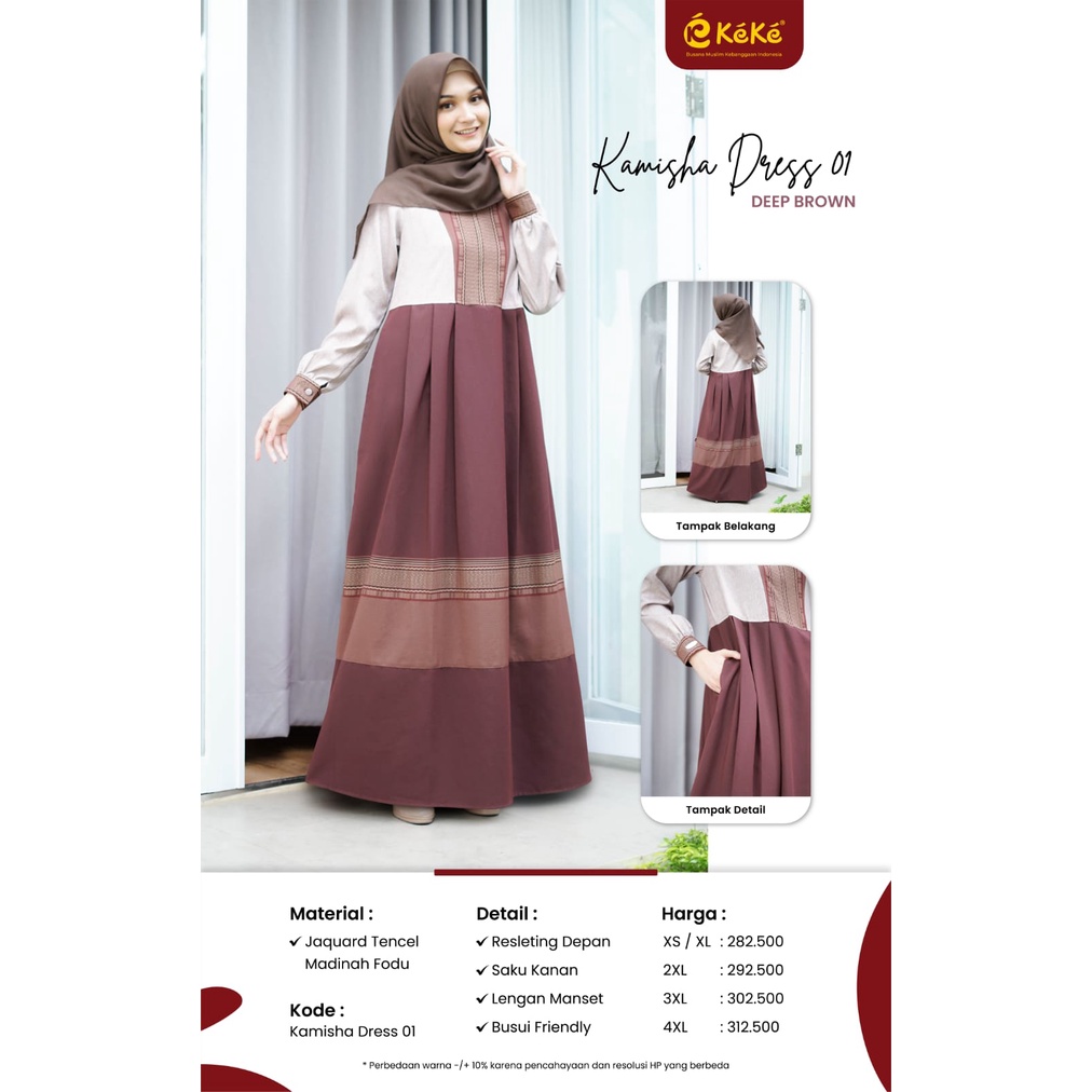 Gamis Dewasa Keke Kamisha Dress 01 | Kamisha Series - GD Kamisha 01 Gamis Dewasa Keke Original | Kam