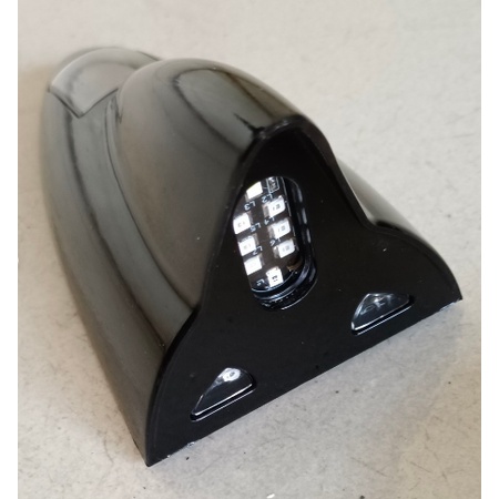 YW05 ANTENA HYBRID LED BESAR ANTENA SIRIP HIU LED ANTENA SOLAR LED - HITAM