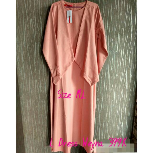 DISKON 60% PROMO HEBOH L Dress Weyna by Dauky GRATIS Scarf Elzatta sesuai foto display