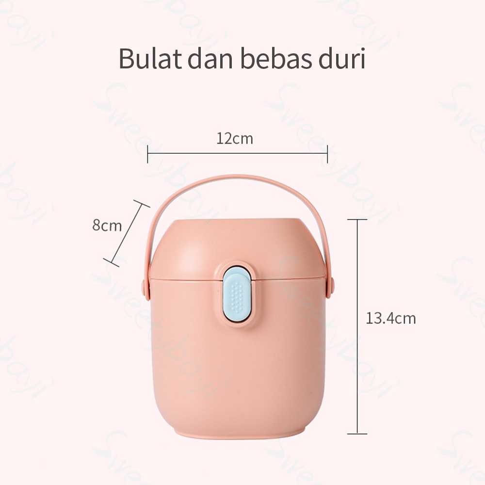 Sweetybayi Tempat Kotak Wadah Penyimpanan Susu Bubuk Bayi Portabel Sealed Anti Tumpah