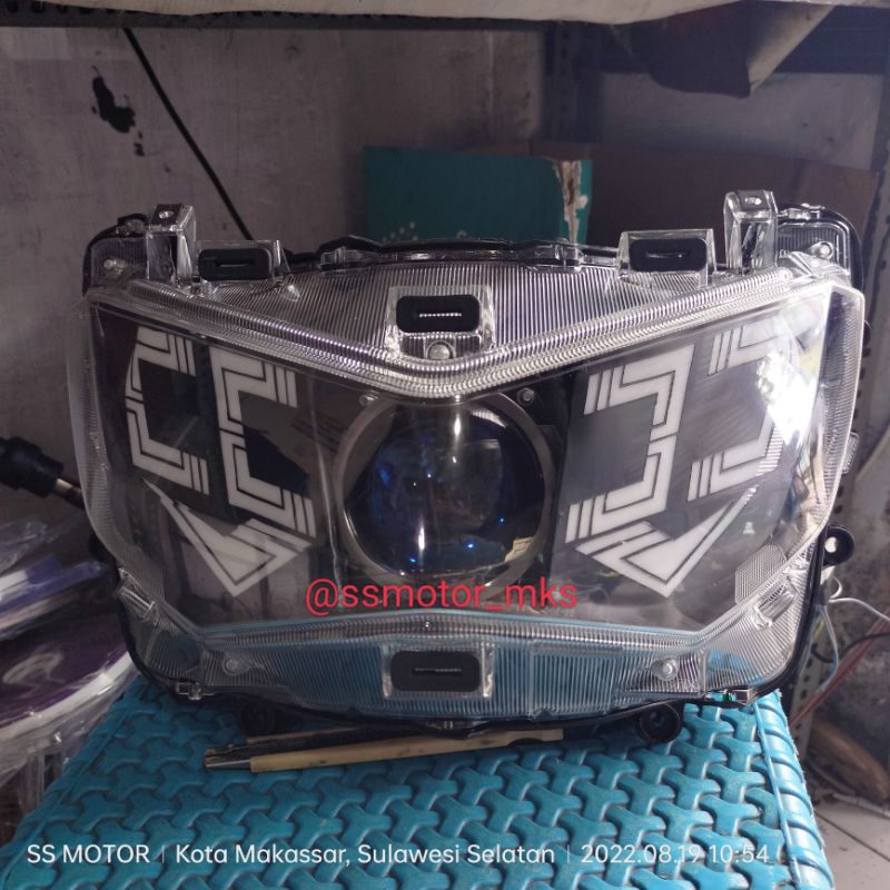 HEADLAMP CUSTOM PROJIE BILED AES TURBO SE NON LASER UPGRADE 60 WATT / TURBO GEN2 / AES F-002 / AES W