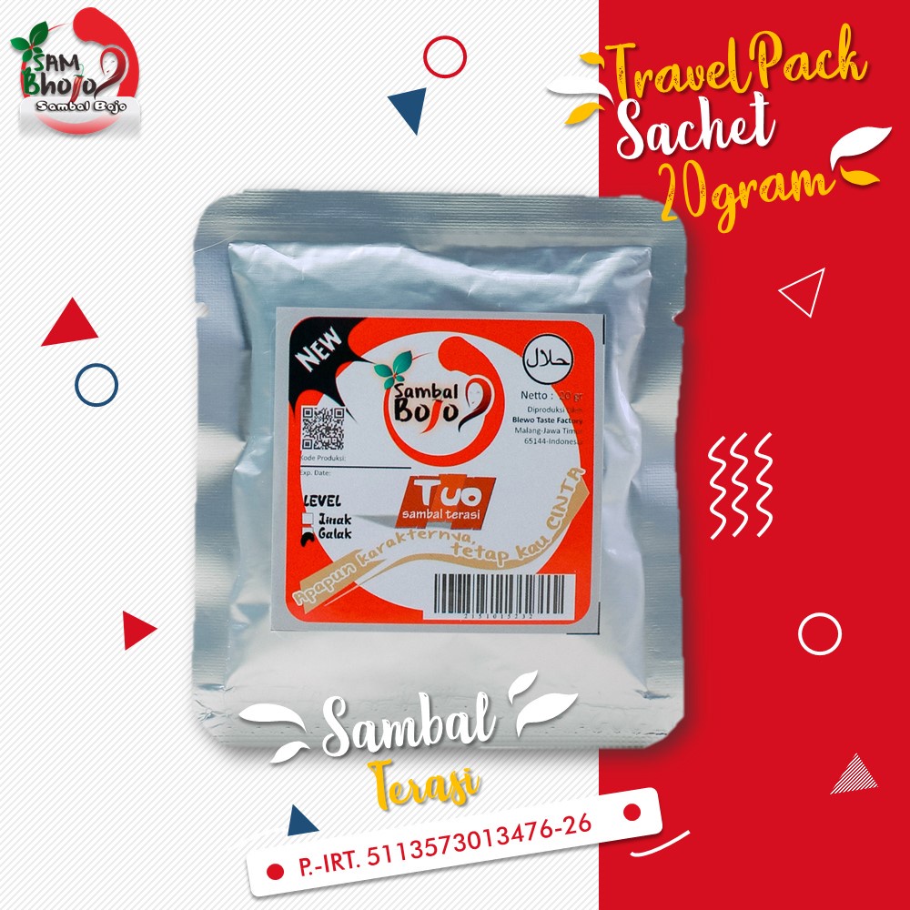 

Sambal Terasi - Sambal rumahan uleg - travelpack kemasan sachet 20gr