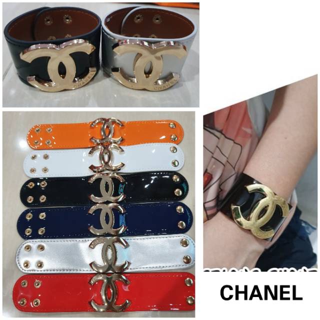 Gelang kulit Ch /gelang fashion import 001