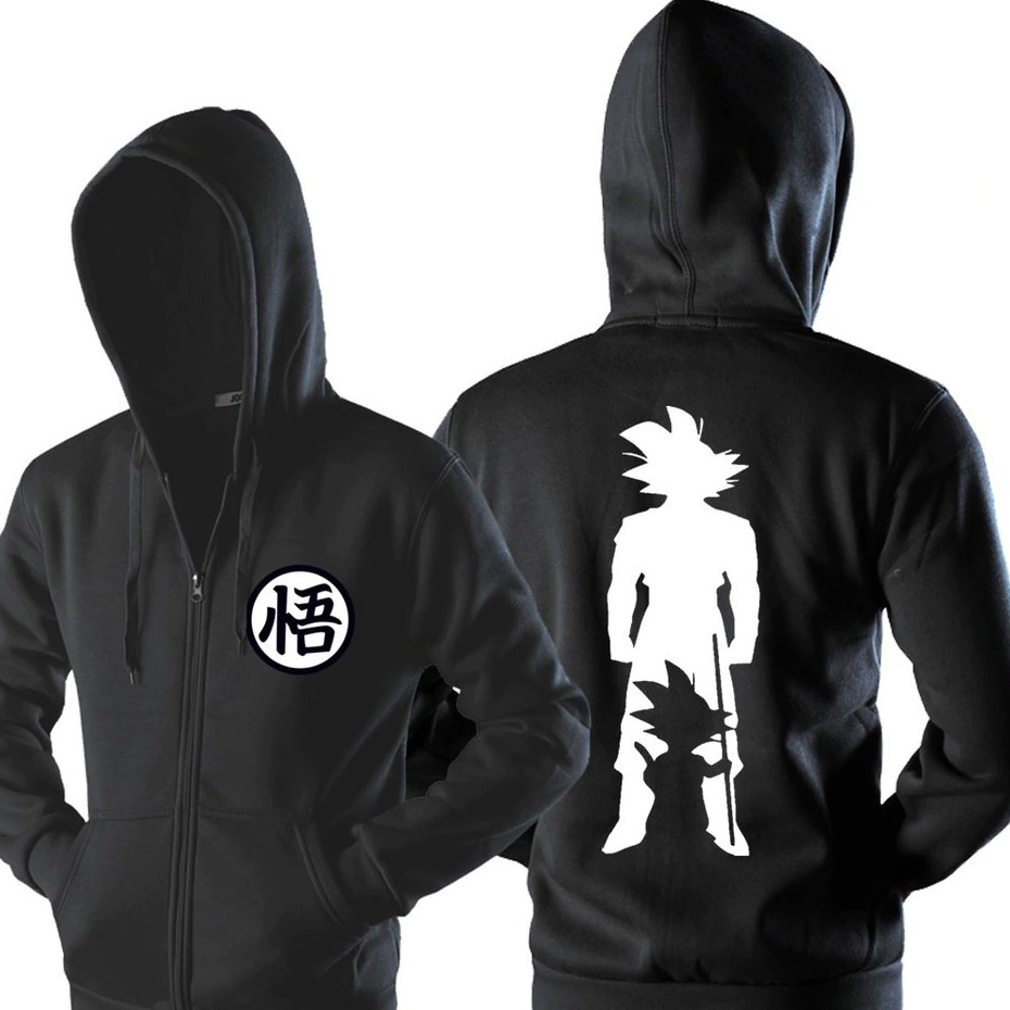 JAKET ANIME GOKU SILHOUTTE BLACK DRAGON BALL