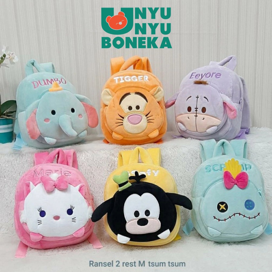 Tas Ransel Tsum Tsum size M/Tas main/Tas sekolah/Hadiah ultah/souvenir