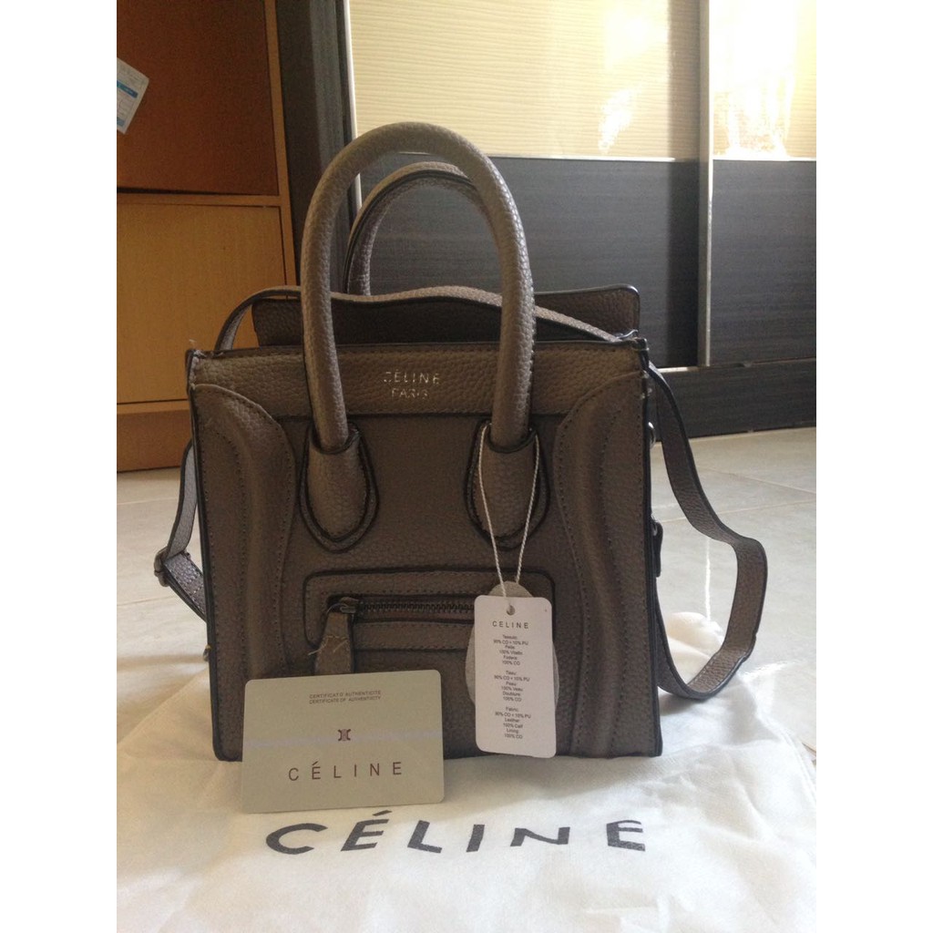 Tas Celine Nano Abu-Abu