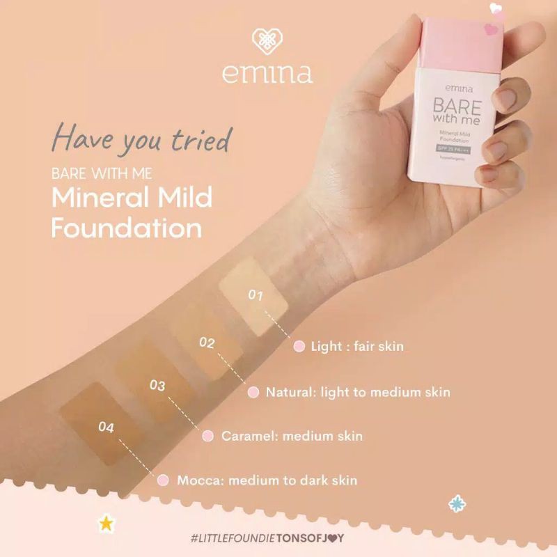 Emina Bare with Me Mineral Mild Foundation