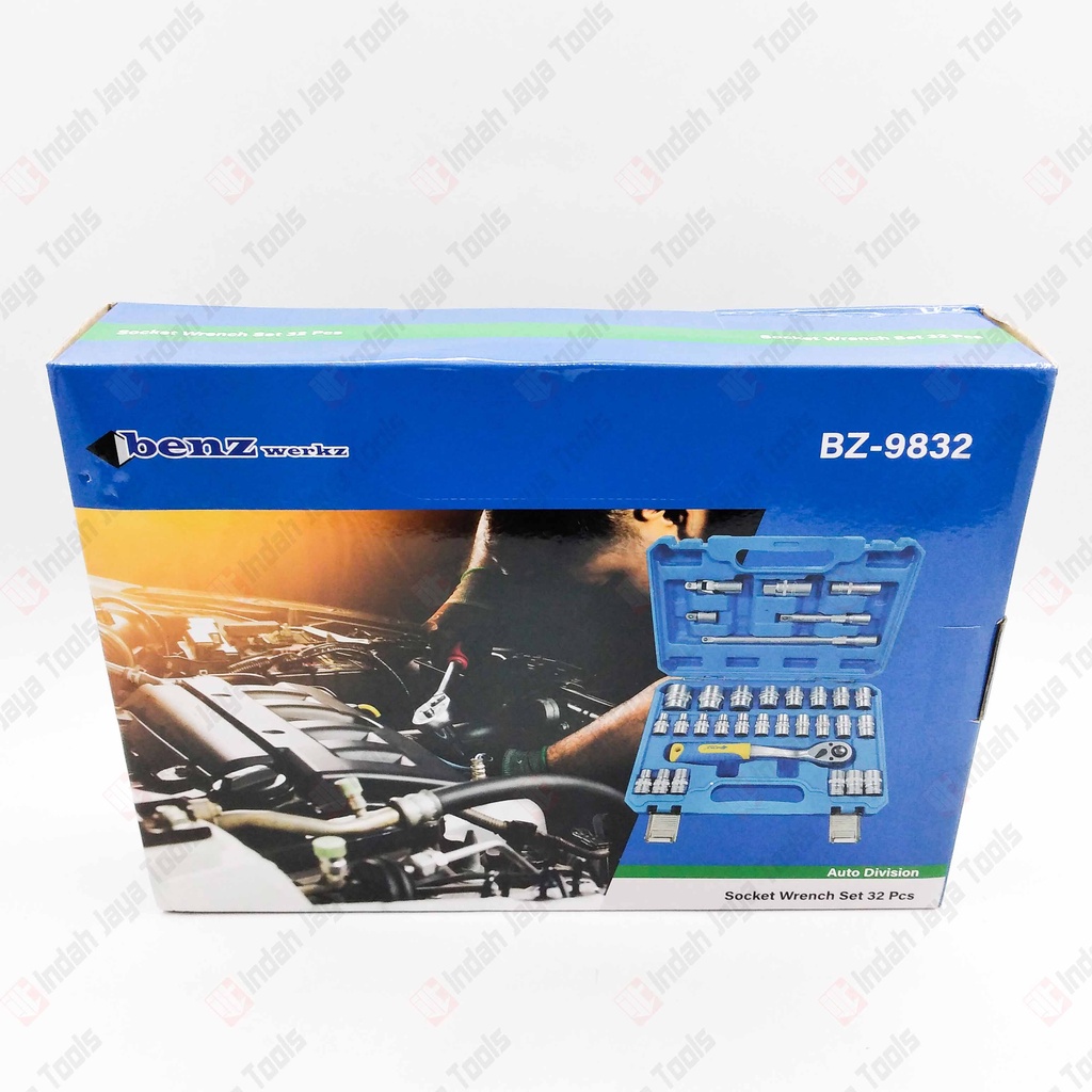 BENZ BZ-9832 Kunci Sok Set 32 Pcs 1/2 inch - Socket Sock Mata Sok Set