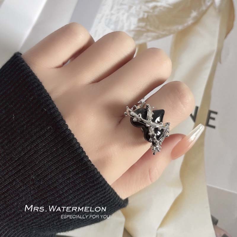 Cincin Model Terbuka Desain Hati Untuk Aksesoris