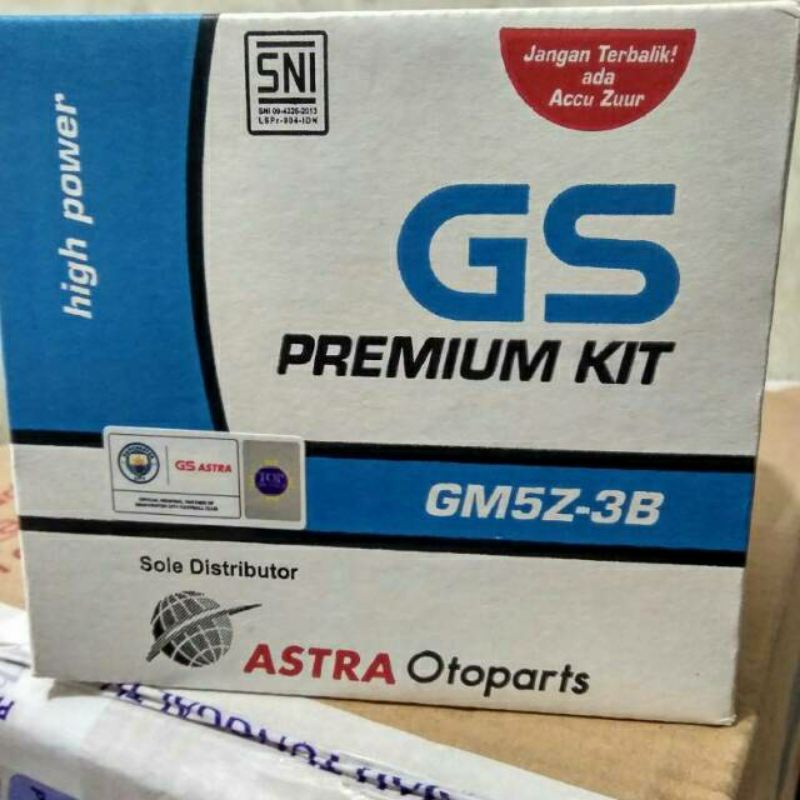 Aki Motor Basah GS Astra GM5Z-3B supra x, mio old, mx, jupiter old