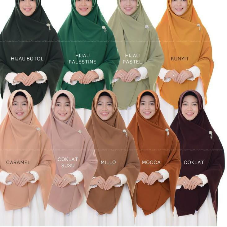 NEW-ARRIVAL  Jilbab Segi Empat Polos Ukuran 130 cm X 130 cm by Hijab Hayuri (Bagian 2) DG6