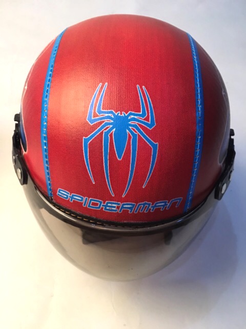 BESS - HELM RETRO ANAK HIGH QUALITY PRINTING MOTIF SPIDERMAN