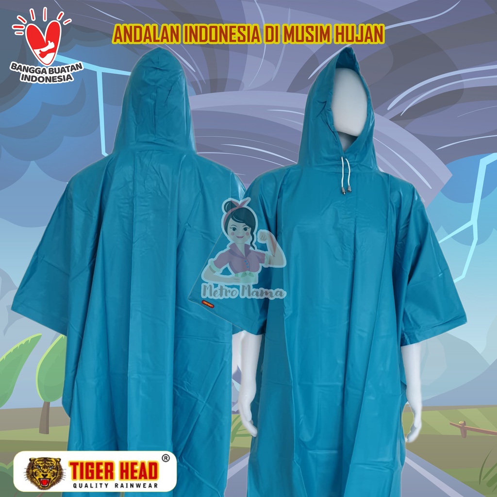 Jas Hujan PONCHO BIG TOP TIGER HEAD 68205 ORIGINAL Mantel Tebal Murah