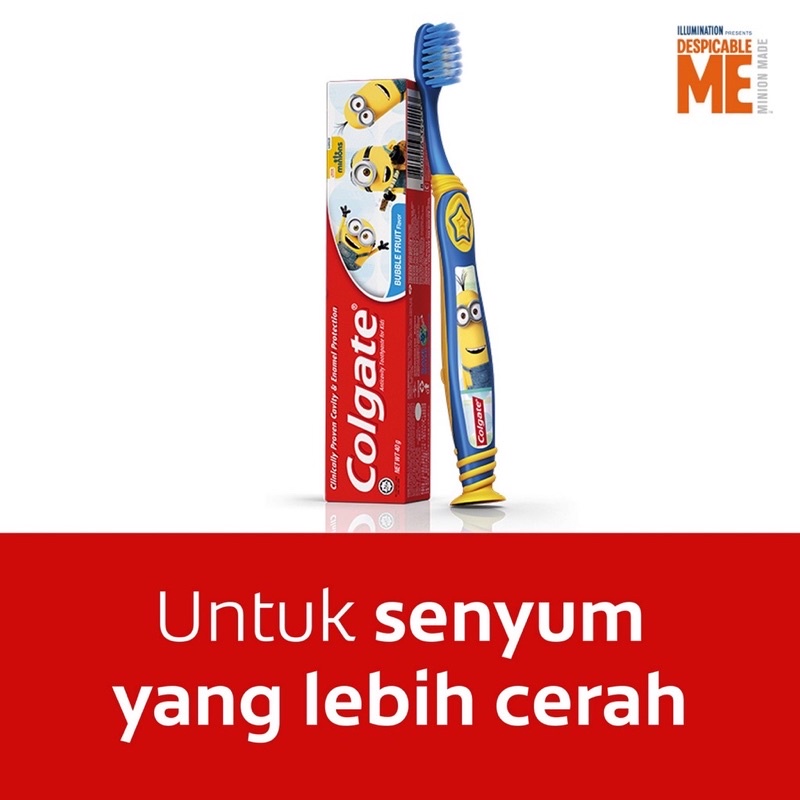 Colgate Toothpaste Kids 40gr Minion Barbie Pasta Gigi Anak Odol Anak Floride Mencegah Gigi Berlubang