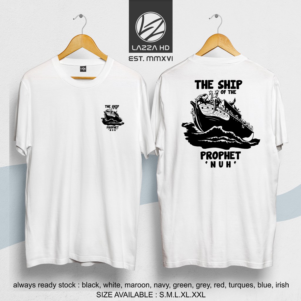 Kaos Baju Distro Dakwah Islam PROPHET SHIP NUH Sejarah Nabi Terlaris