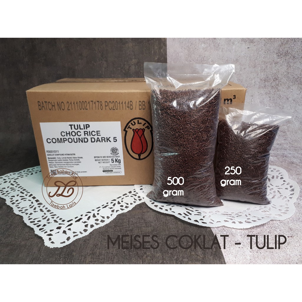 

Tulip Meises Coklat (500 gram)