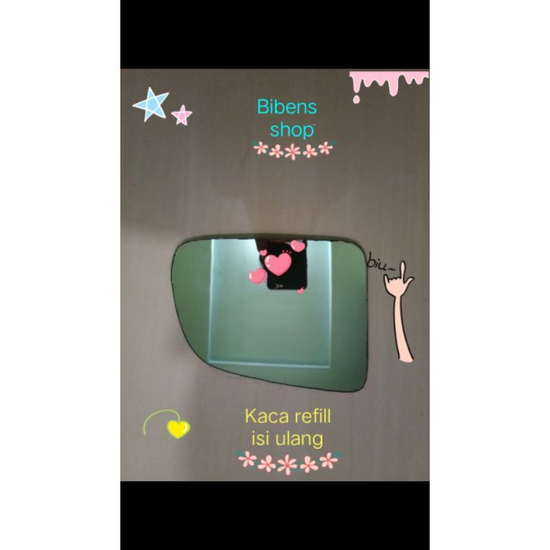 Kaca Spion sepion Honda Jazz v tech v tec - City v tech 2005-2007 Refill isi ulang tanpa frame kaca.