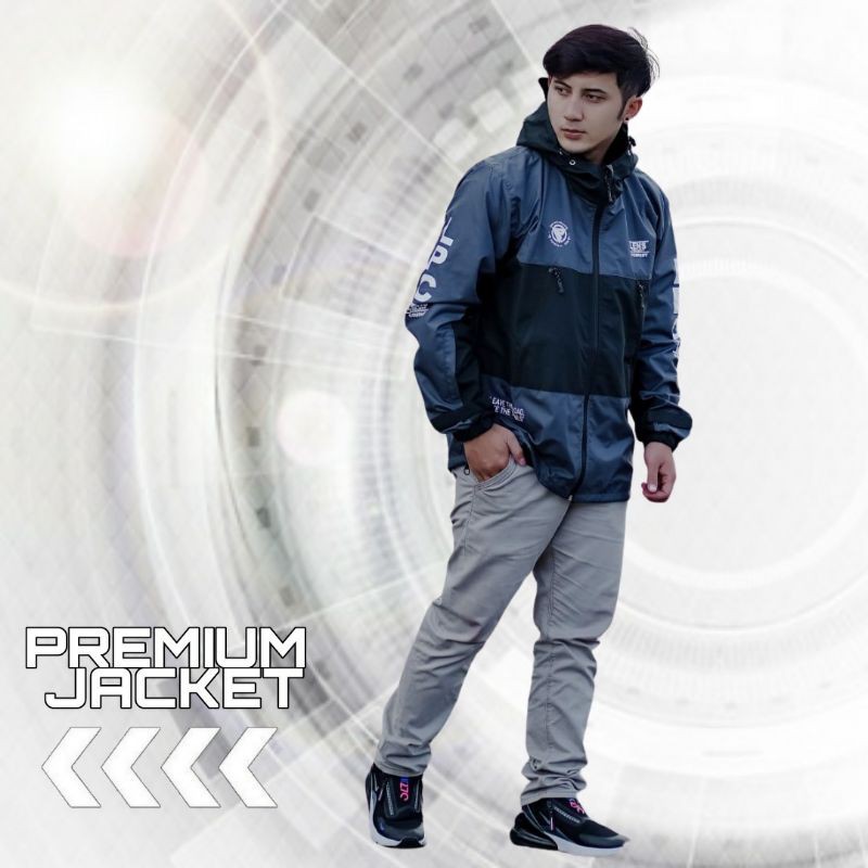 premium jaket pria bahan soft parasut