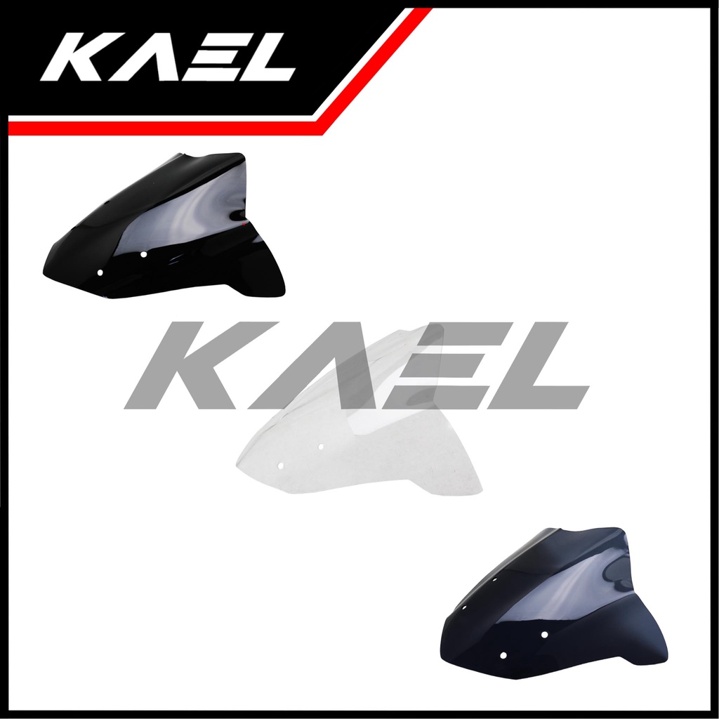 Visor Yamaha Vixion New NVA Bening-Hitam-Smoke Variasi Windshield-Tameng-Winshield-Winsil-Winshild Transparan-Riben-Ribben Wind-Win Shield-Sil-Sild