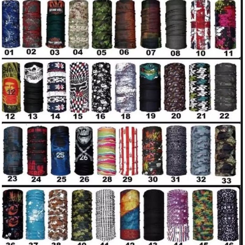 MASKER BUFF MOTIF MULTI WARNA