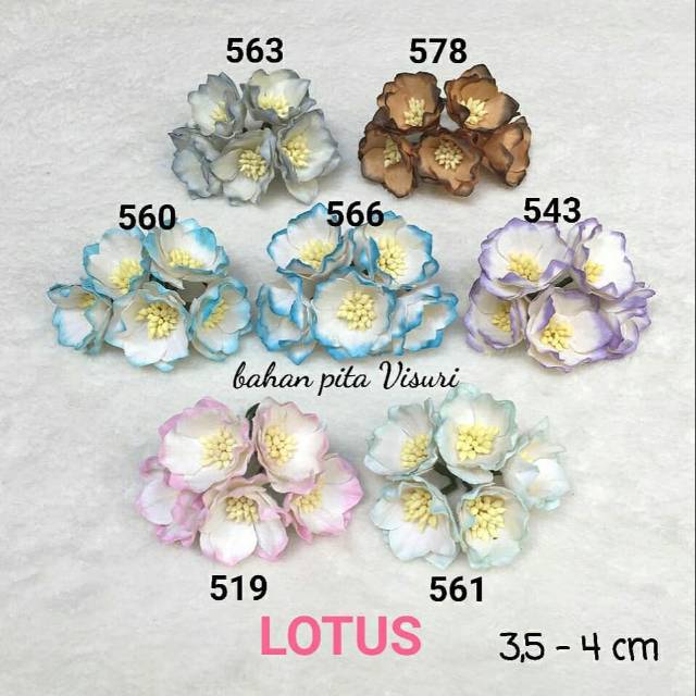 Paper Flower Lotus 3,5 - 4 cm Seri D